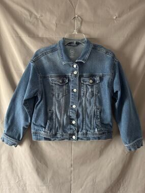 Wonder Nation Girls Plus Denim Jacket, Size L (10–12 Plus)
